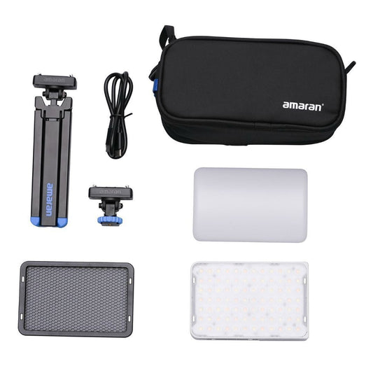 amaran Ace 25x Travel Ready Compact LED Light Creator Kit with Long-Lasting Battery (White)