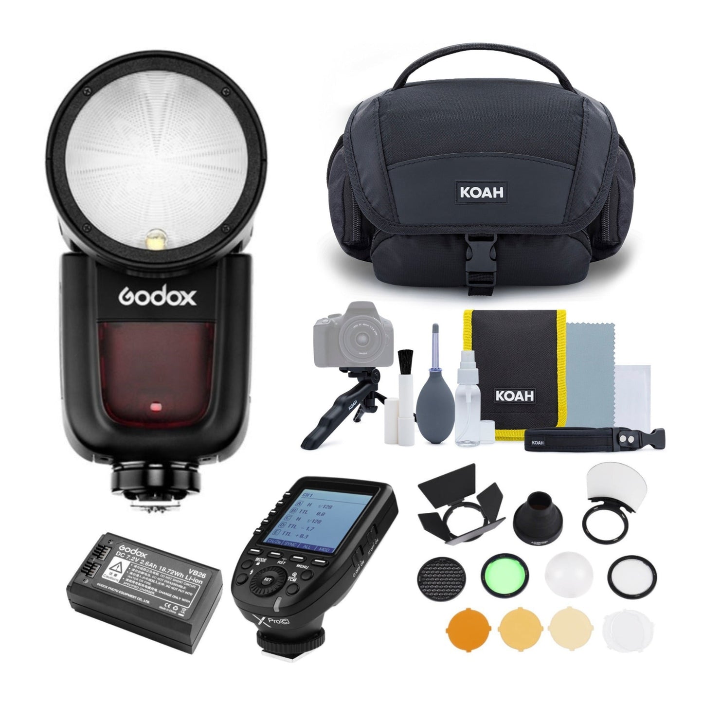 Godox V1 Flash for Sony Photographer with XProC TTL Wireless Flash Trigger, and Accessory Kit