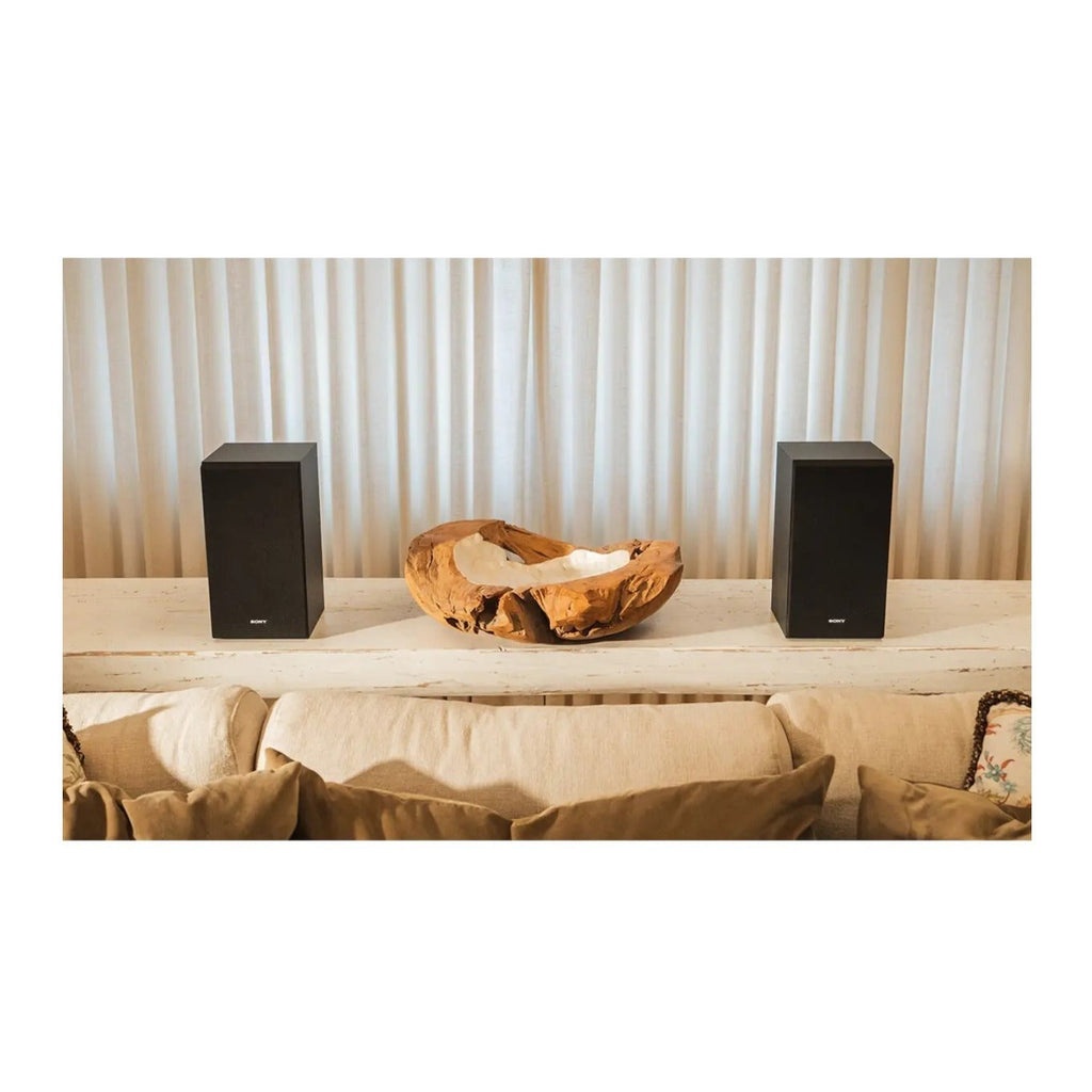 Sony SSCS5M2 3-Way 3-Driver Bookshelf Speaker System (Black) Bundle with Isolation Pads