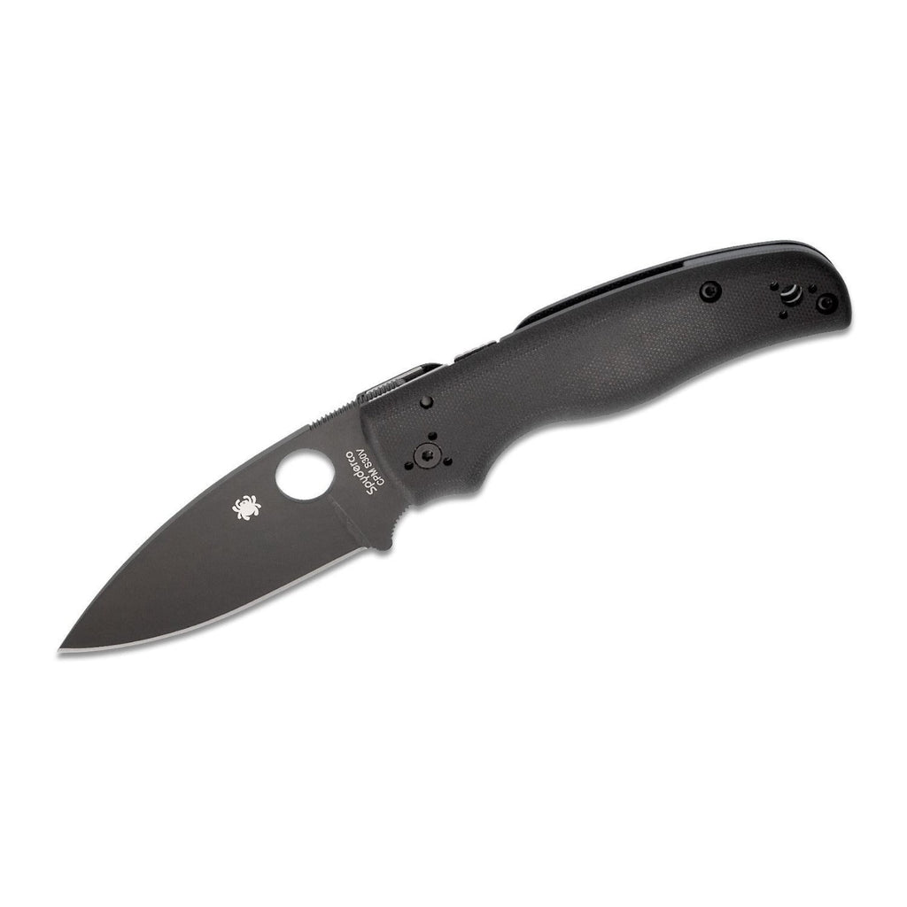 Spyderco Shaman Folding Knife 3.58-Inch Matte Black G10 Handle CPM-S30V Stainless Steel Blade