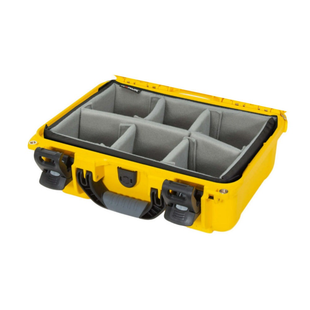 Nanuk 915 Pro IP67 Rated Impact-Resistant Hard Case with Soft Grip and Ergonomic Handle (Yellow)