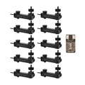Stealth Cam Eco Mount Rugged Steel Tube (Black, 10-Pack) and Card Reader Bundle