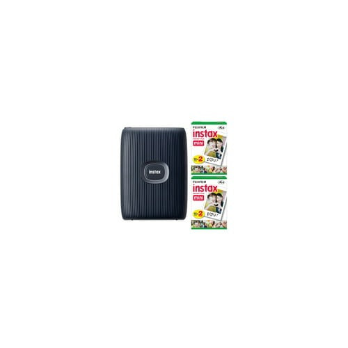 Fujifilm Instax Mini Link 2 Smartphone Printer (Space Blue), Mini Film 40 Sheets