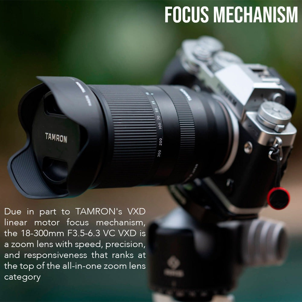 Tamron 18-300mm F/3.5-6.3 Di III-A VC VXD Lens (X-Mount) with Software Suite, Case and Accessory kit