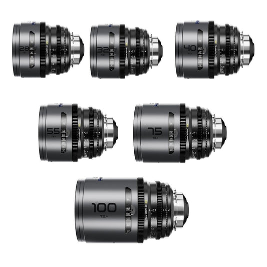 DZOFilm Pavo 2x Anamorphic 6-Lens Set with Blue Coating, PL or EF Mount (Space Gray and Black)