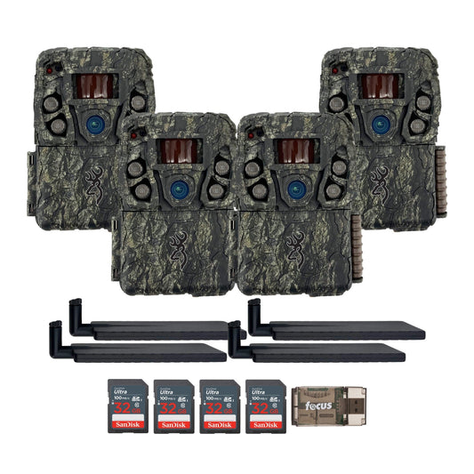 Browning Trail Cameras - Defender Wireless Vision Pro HD AI 46MP Bundle (4-Pack)