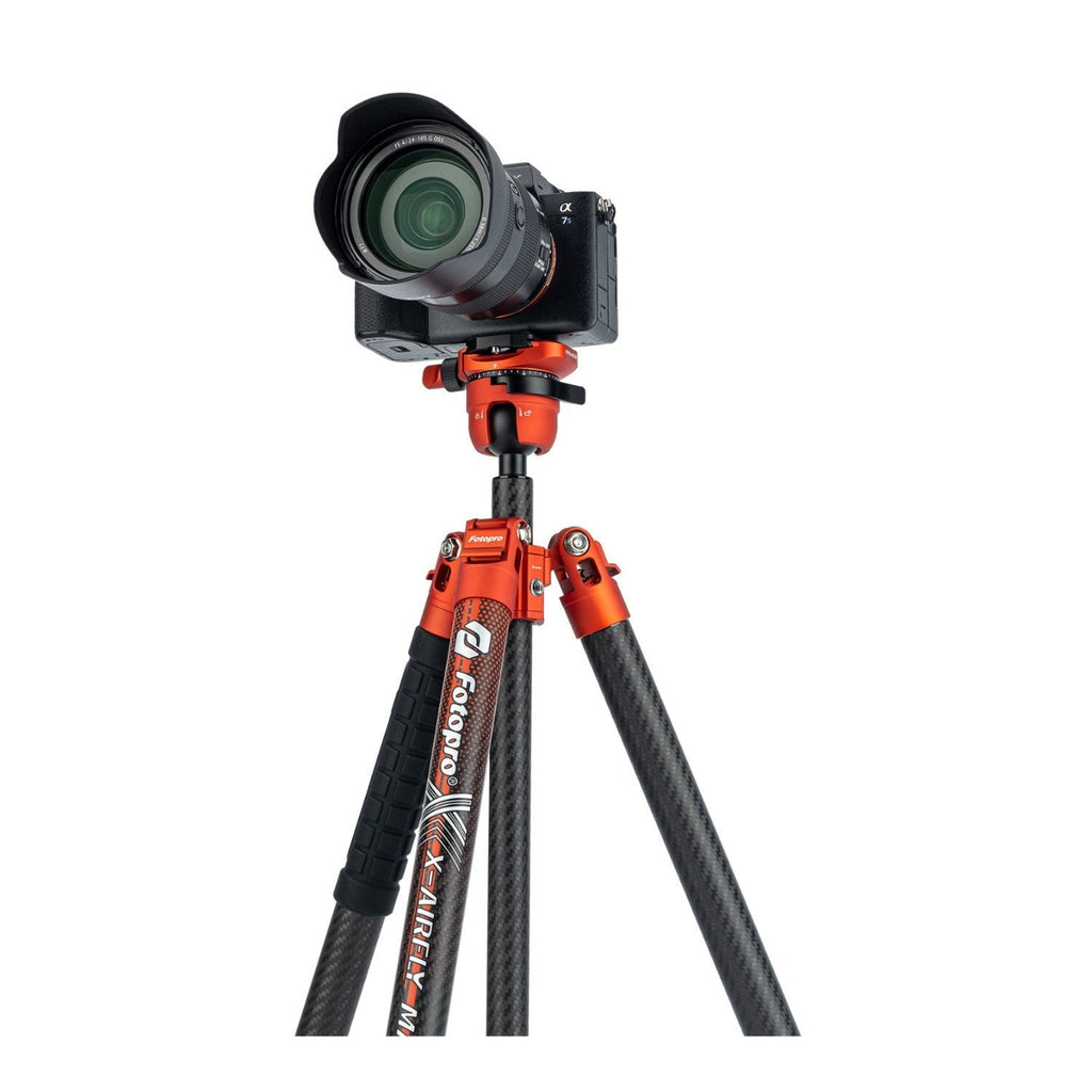 Fotopro X-Airfly Max Tripod with Detachable Monopod and Phone Holder (Orange)
