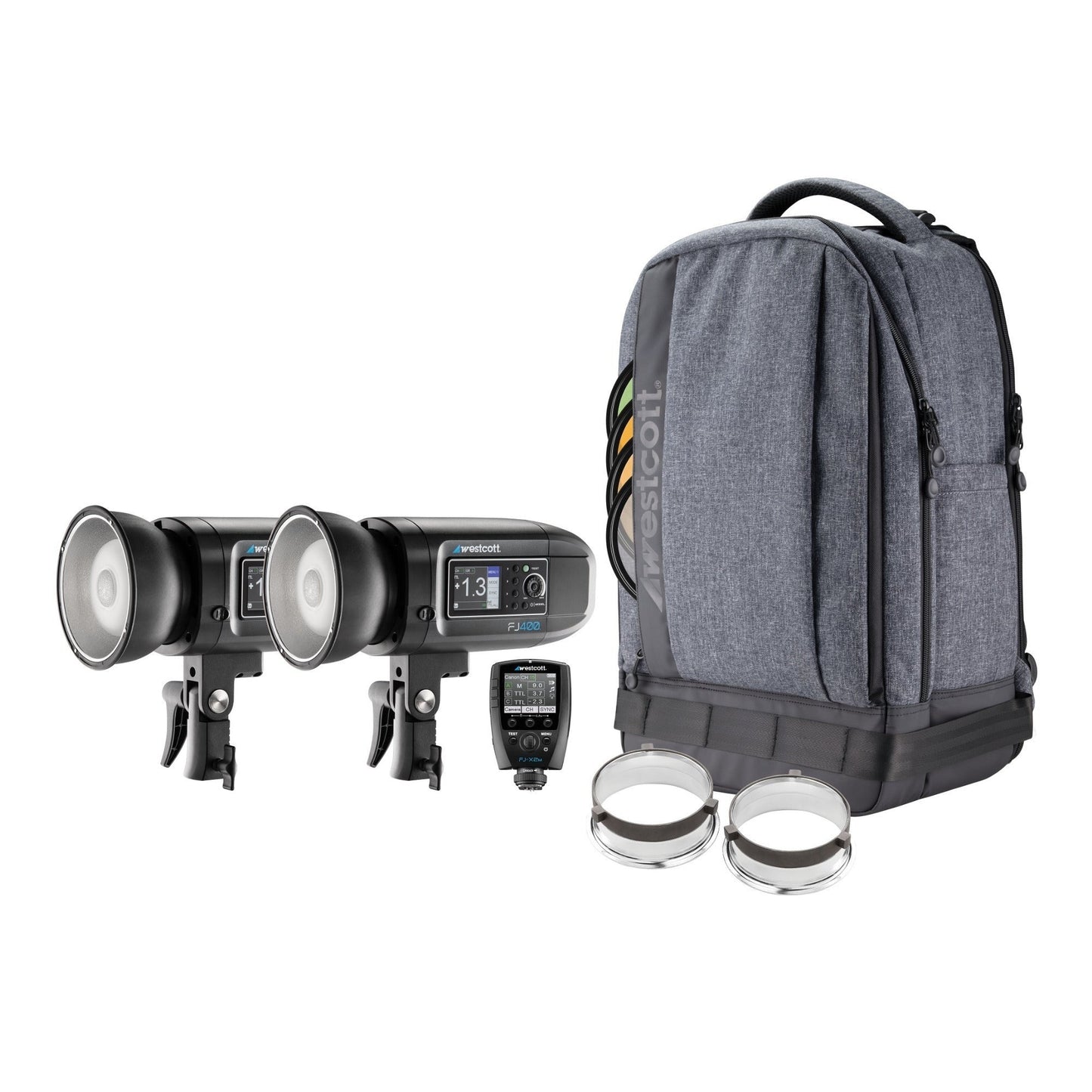 Westcott FJ400 Strobe 2-Light Backpack Kit with FJ-X2m Wireless Flash Trigger
