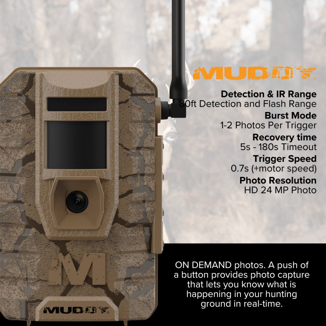 Muddy Mitigator 2.0 24MP Cellular Camera Combo with 720p Video and Versatile Mounting (Brown)