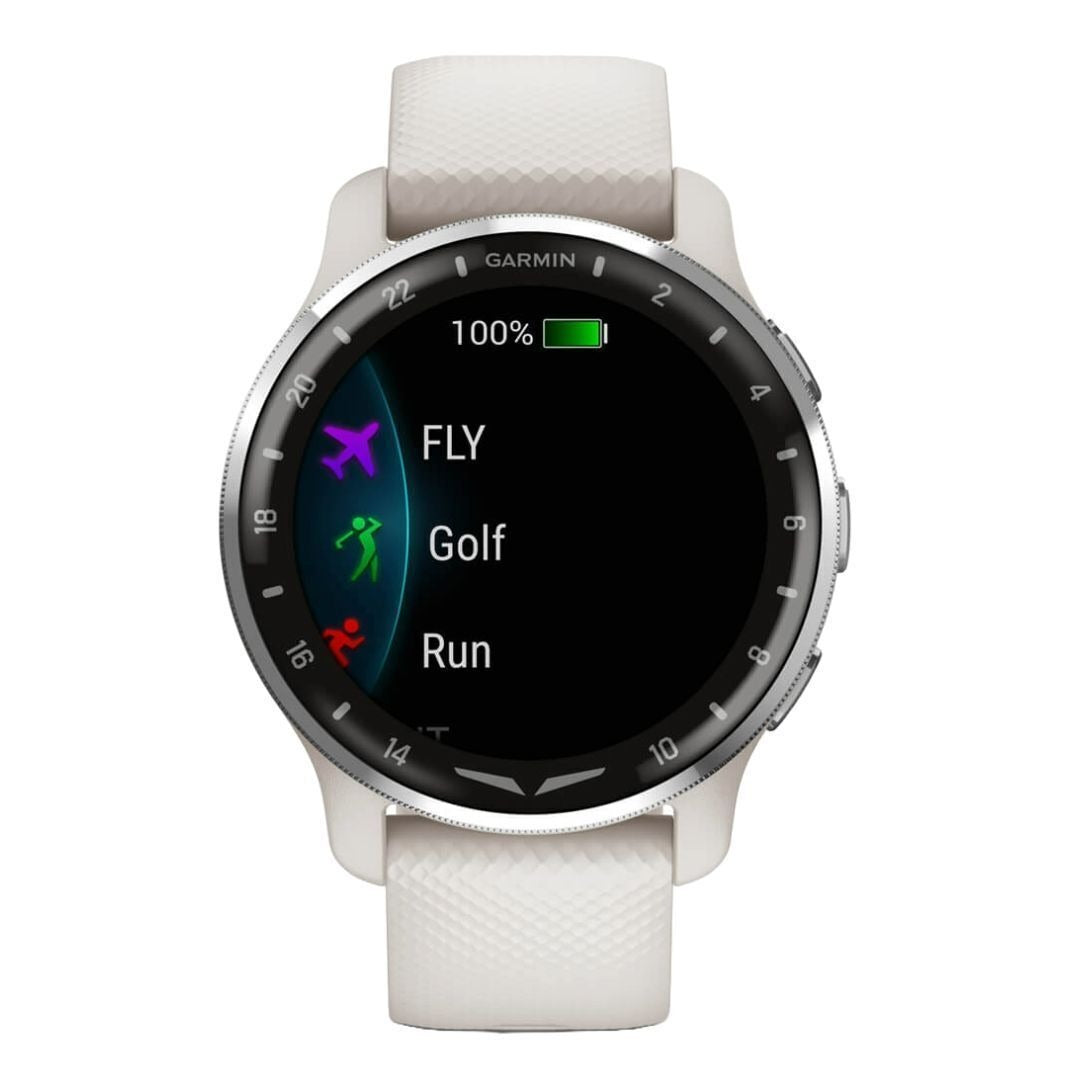 Garmin D2 Air X10 Touchscreen Aviator Smartwatch with Health and Fitness Features (Silver-Ivory)