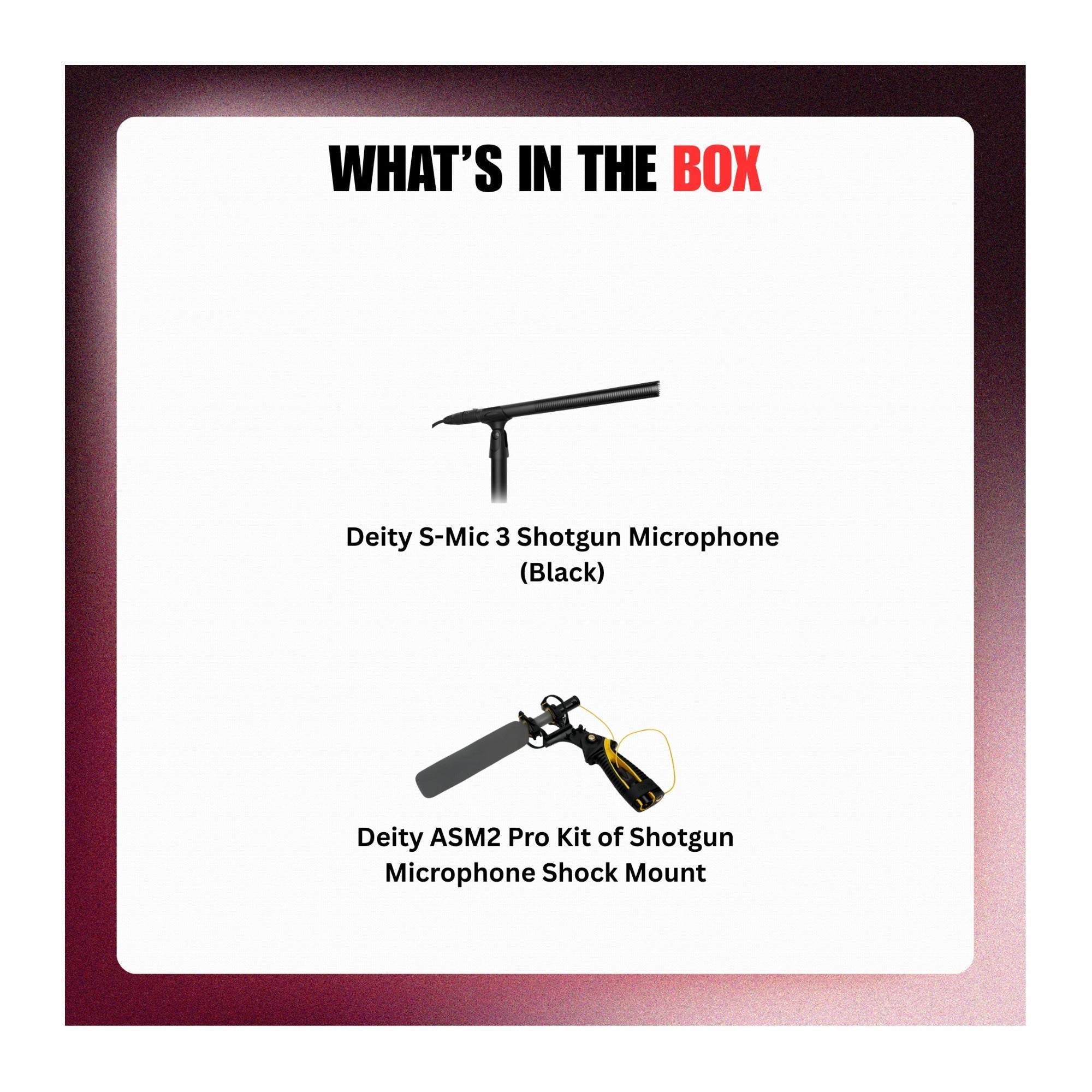 Deity S-Mic 3 Shotgun Microphone (Black) and ASM2 Pro Kit Bundle