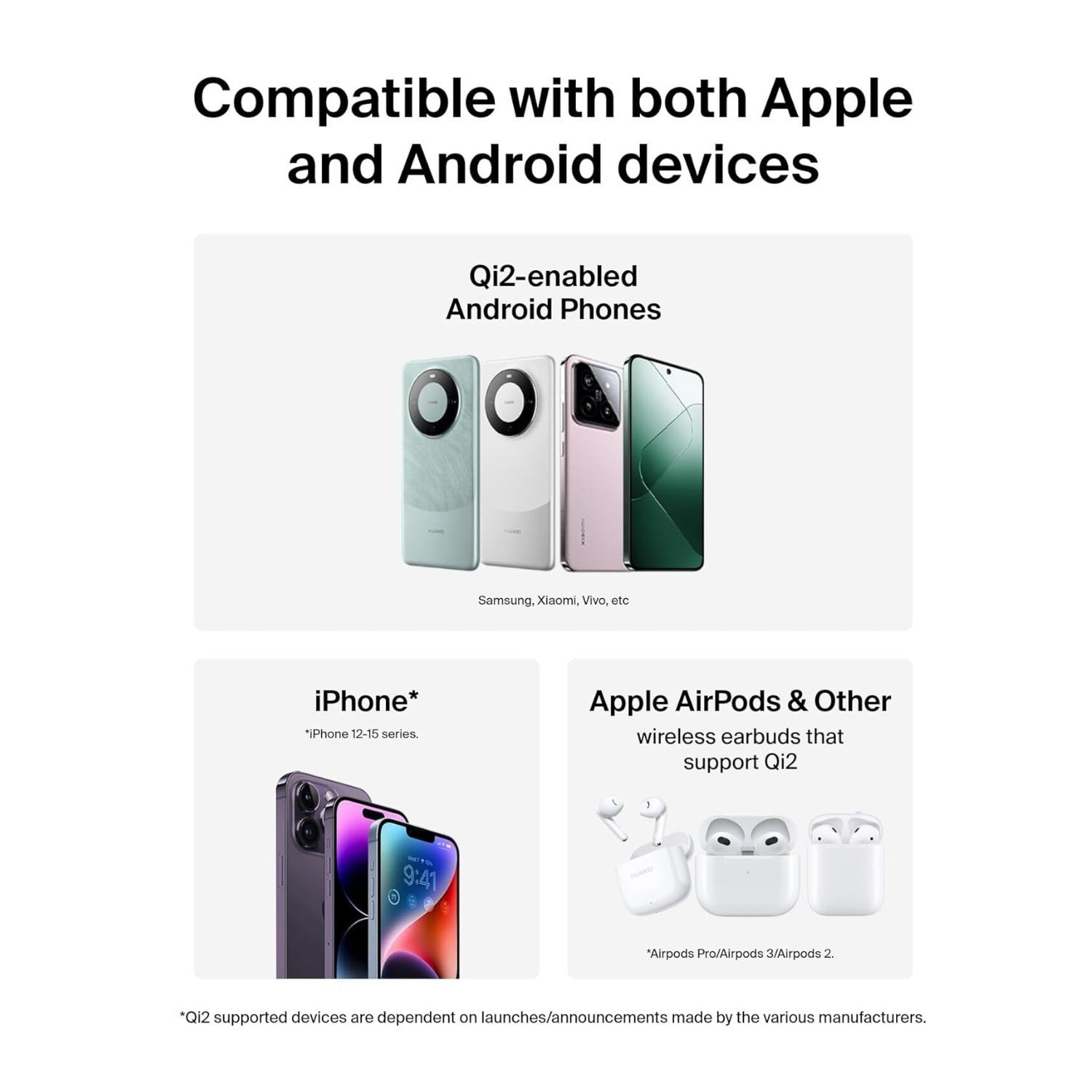Belkin 2-in-1 Magnetic Foldable Wireless Charger 15W for IPhone (White)