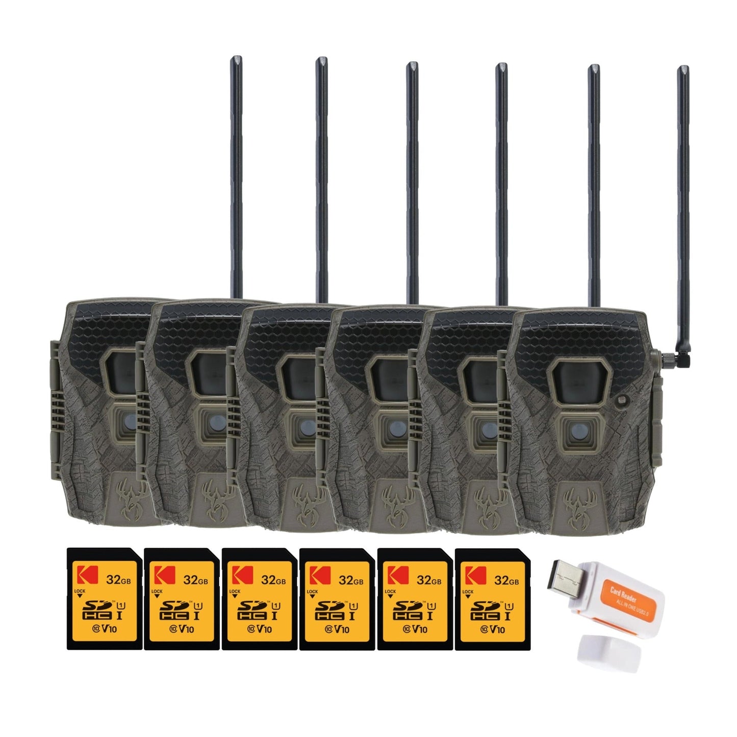 Wildgame Innovations Terra XT 3.0 Cellular Trail Camera (6-Pk) with Accs Bundle