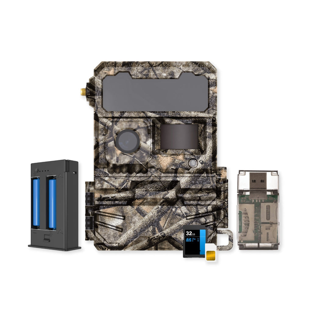 Yellowstone Y2 4G LTE Trail Camera Bundle with 5,000 mAh Battery Pack, Card Reader, and Accessories