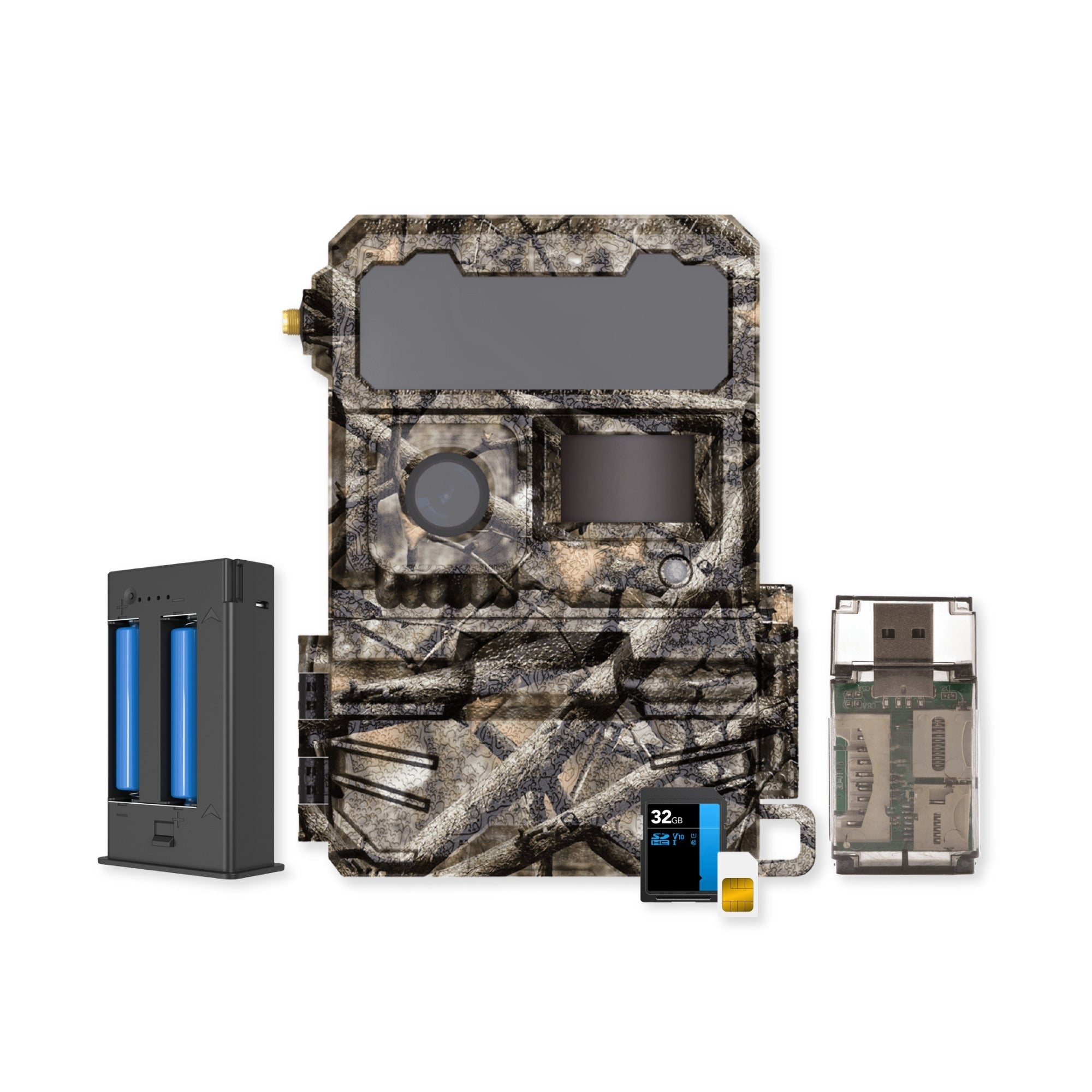 Yellowstone Y2 4G LTE Trail Camera Bundle with 5,000 mAh Battery Pack, Card Reader, and Accessories