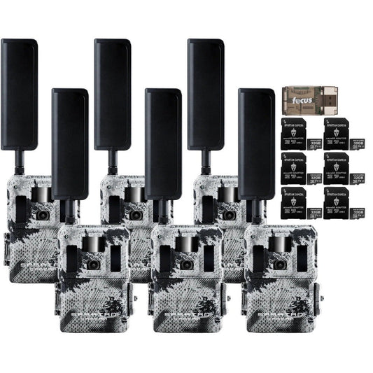 Spartan GoLive2 4G/LTE Trail Camera (6 Pack) with 32GB Memory Card & Card Reader