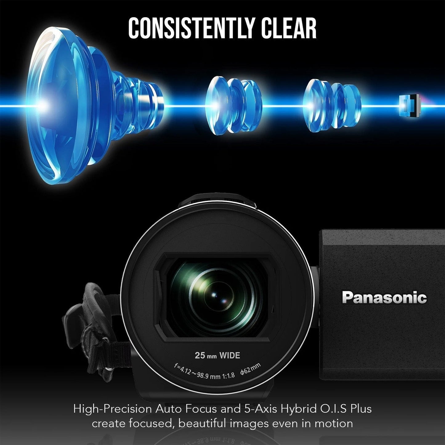 Panasonic VX3 Camcorder with 4K Image Quality and 128GB SDXC 170MBPS Memory Card Bundle