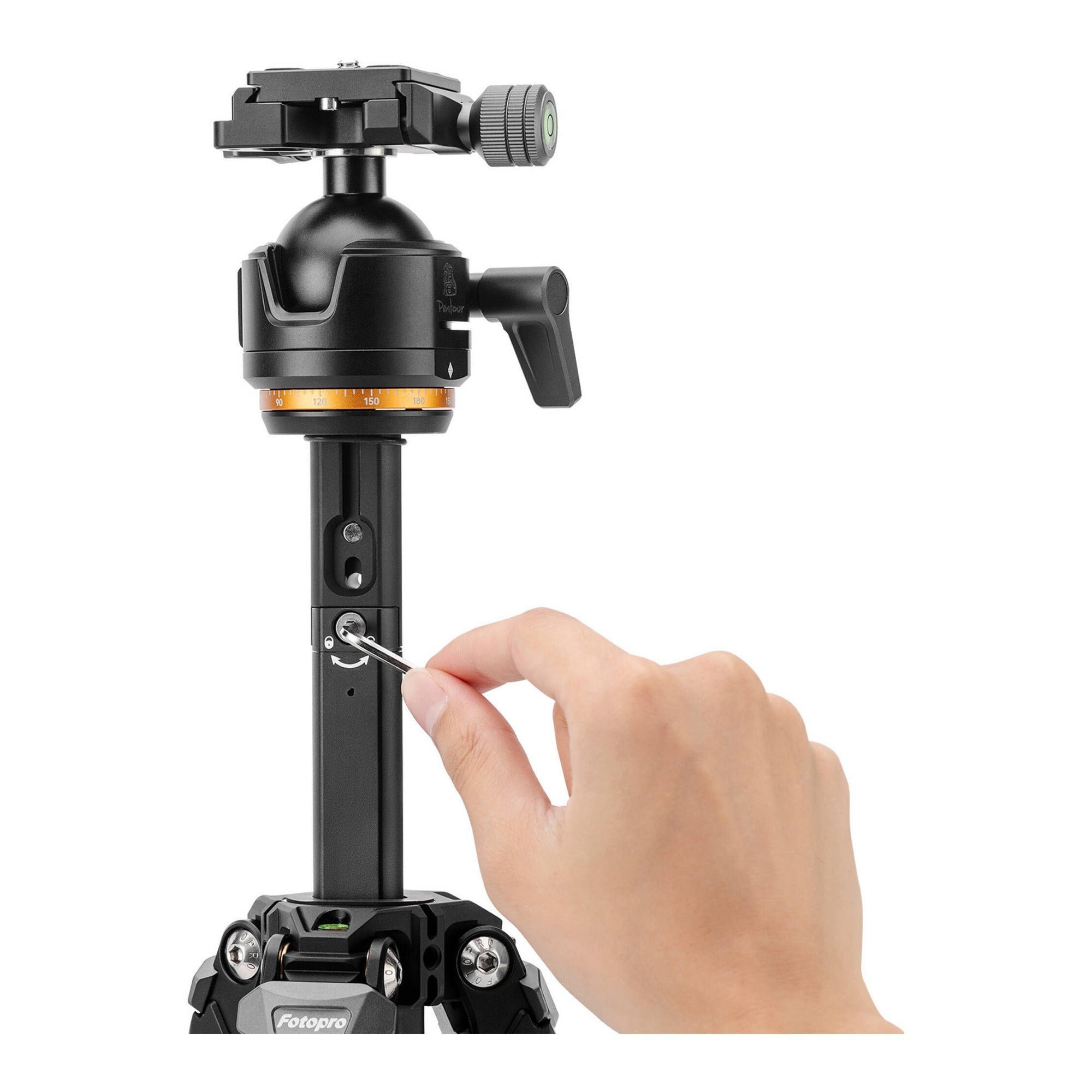 Fotopro Pantour Origin Plus Travel Tripod with Dual Panoramic Ball Head (Black)