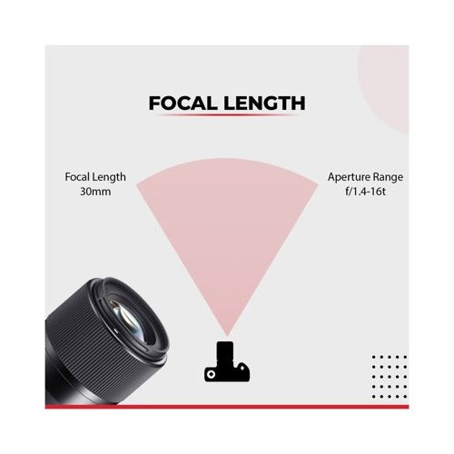 Sigma 30mm f/1.4 DC DN Contemporary Lens for Canon EF-M and 64GB SD Card Bundle