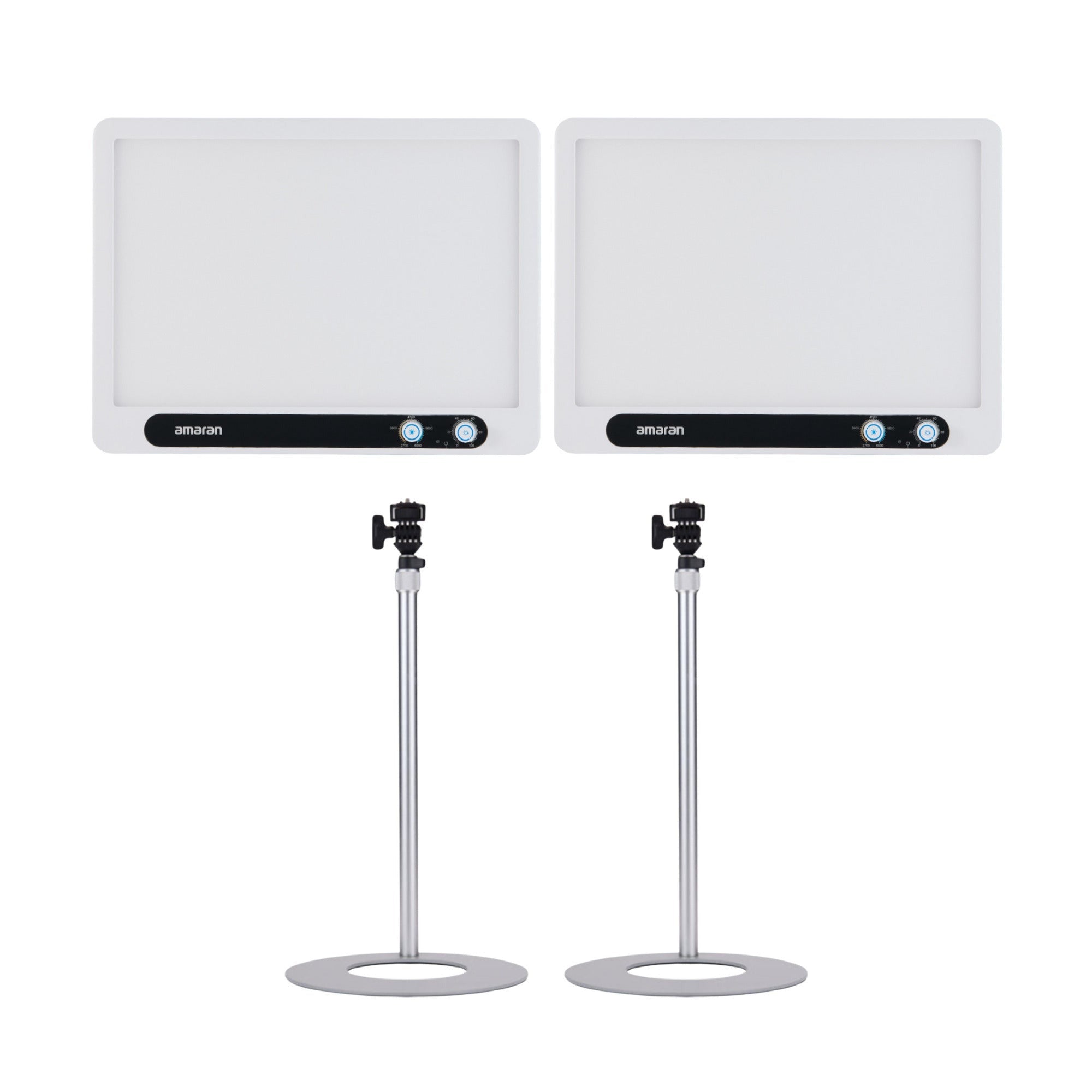 Amaran Verge Edge-Lit LED Panel Light (White, US) with Desk Stand Bundle