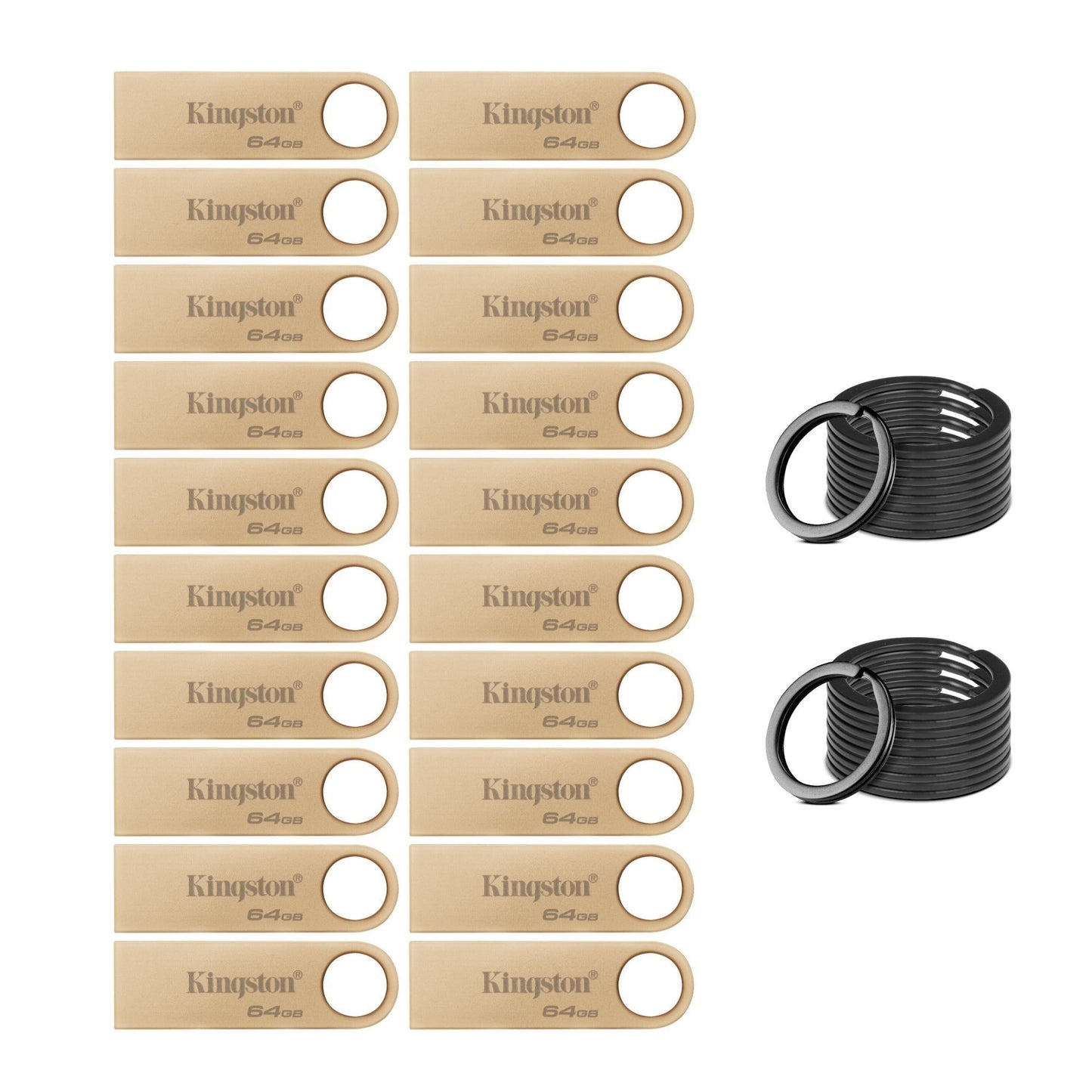 Kingston DataTraveler SE9 G3 USB 3.2 Flash Drive with 220MBPS Read Speed (64GB, 20-Pack) Bundle