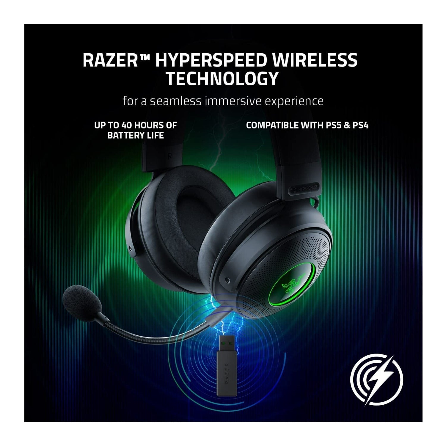 Razer Kraken V3 Pro HyperSense Wireless Steel Reinforced Headband Gaming Headset