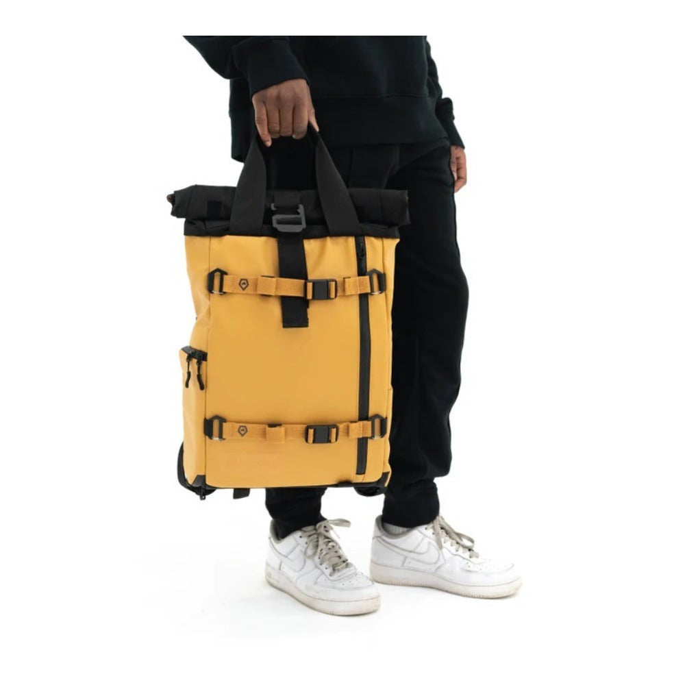 WANDRD PRVKE Lite Camera Backpack - Weather-Resistant with Expandable Rolltop (Dallol Yellow)
