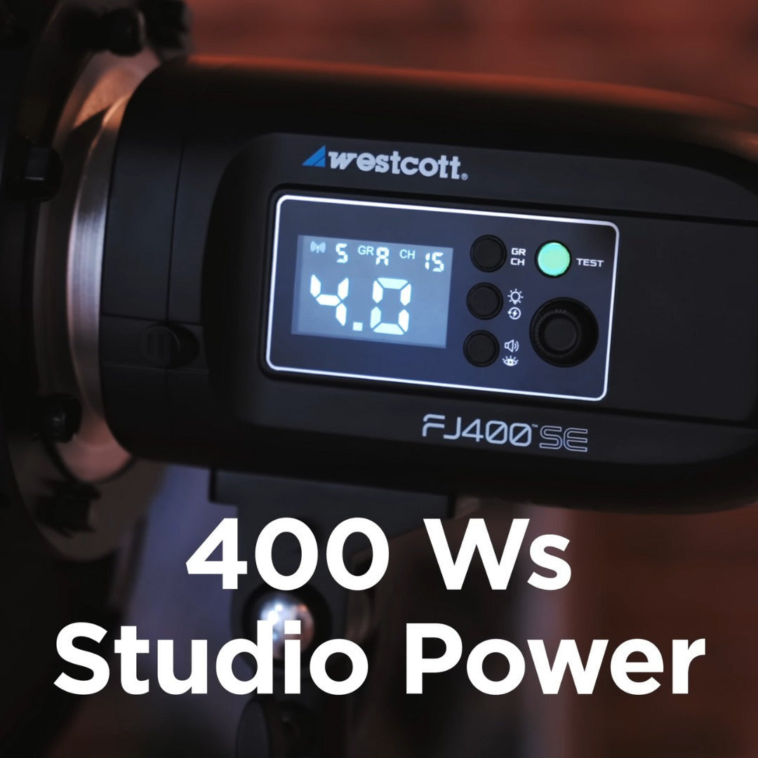 Westcott FJ400-SE Studio Strobe 400Ws (110V) with FJ-X3 M Flash Trigger Bundle