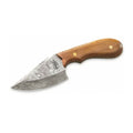 BNB Knives Wild Skinner with Damascus Steel Blade and Leather Sheath