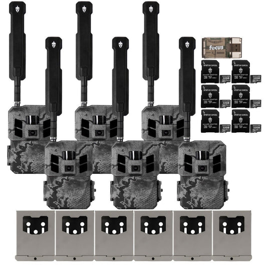 Spartan GoLive3 4G/LTE Multi-Carrier Trail Camera (Areus Camo) 6-Pack Bundle