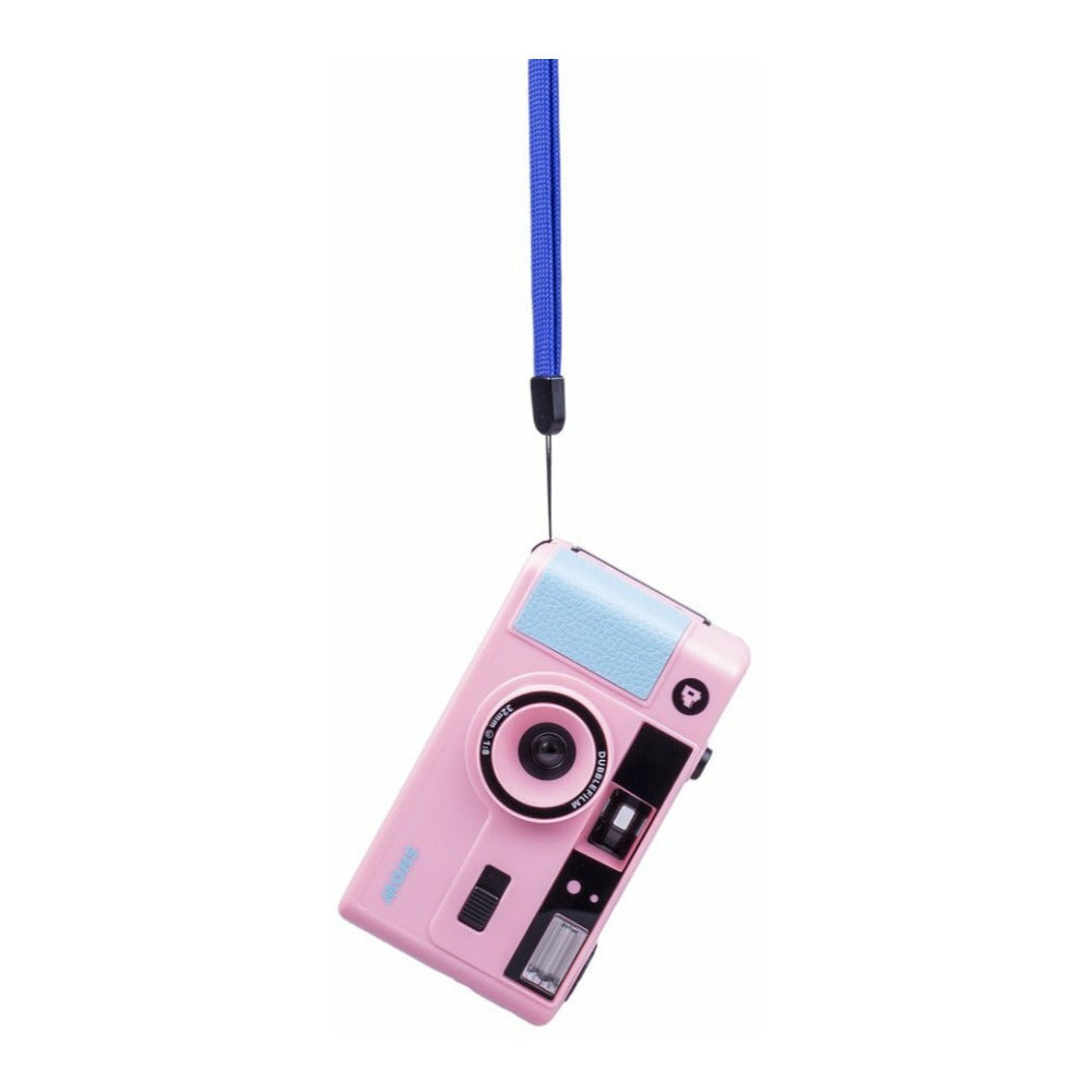 dubblefilm SHOW Reusable 35mm Film Camera with Flash (Pink)
