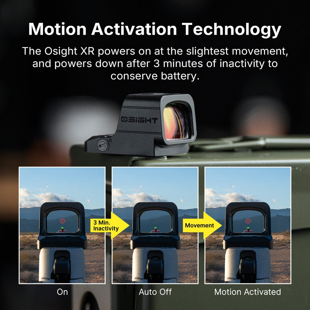 OSIGHT XR Enclosed Red Dot Sight with 2/6 + 32 MOA Multi-Reticle System