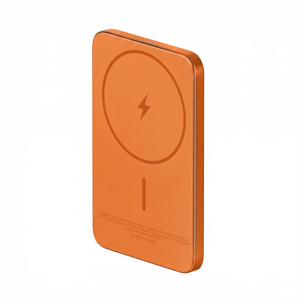 ReelCharge ReelSafe 5,000 mAh Qi2 Power Bank (Orange)