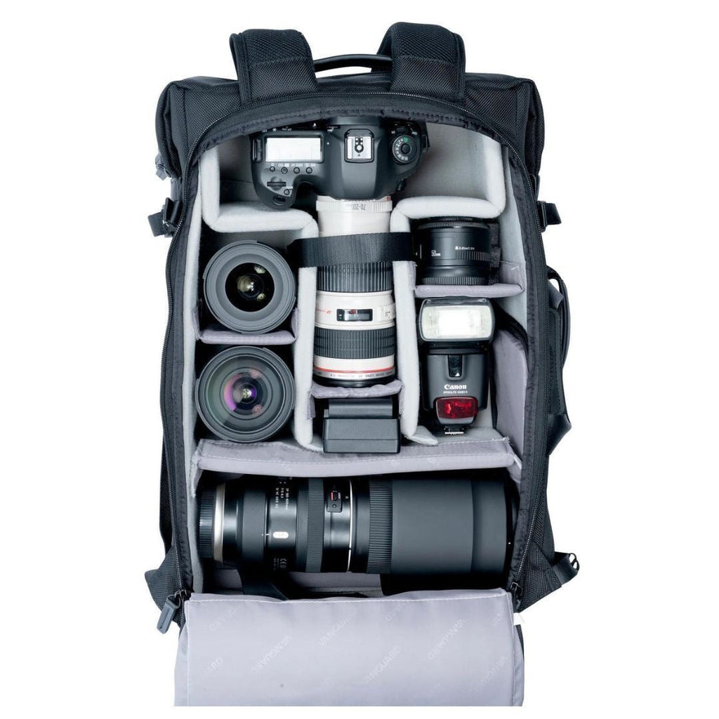 Vanguard VEO Select 49 Incognito Backpack and Shoulder Bag for DSLR Cameras with Dividers (Black)
