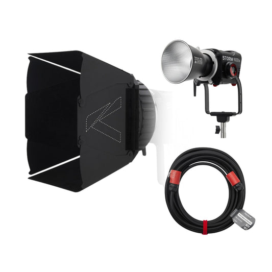 Aputure STORM 400x (A-Mount) with CF7 Fresnel and Barn Doors Kit Bundle