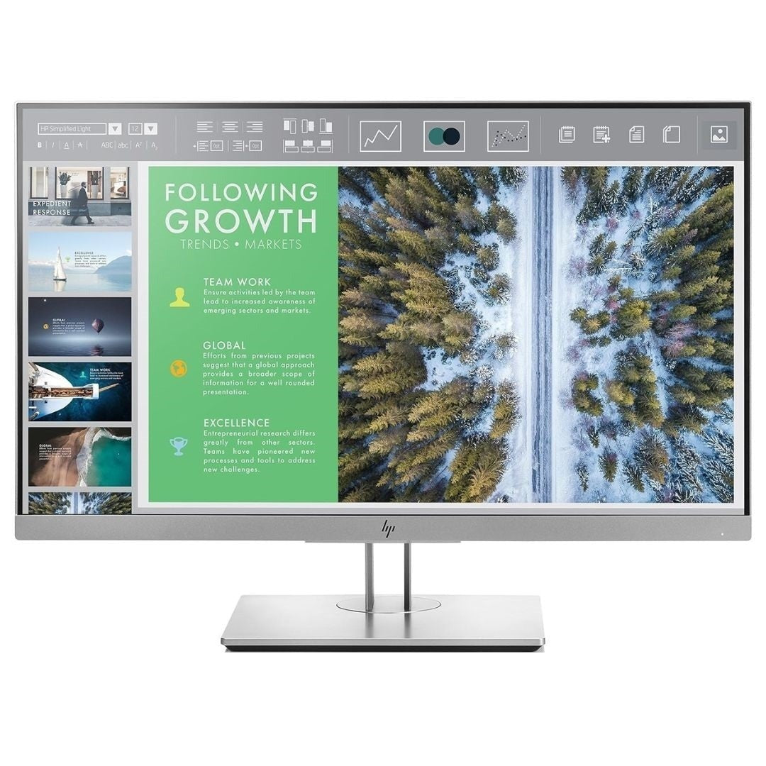 HP EliteDisplay E243 23.8" Monitor, Ergonomic Stand, VESA Mount (Refurbished)