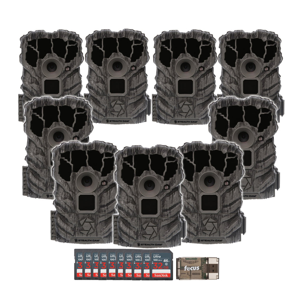 Stealth Cam Browtine 14MP Camera (9-Pack) with Memory Card (9-Pack) Bundle