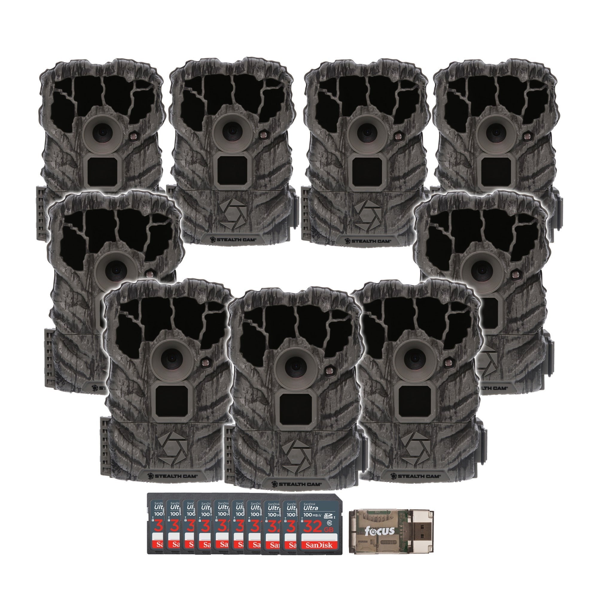 Stealth Cam Browtine 14MP Camera (9-Pack) with Memory Card (9-Pack) Bundle