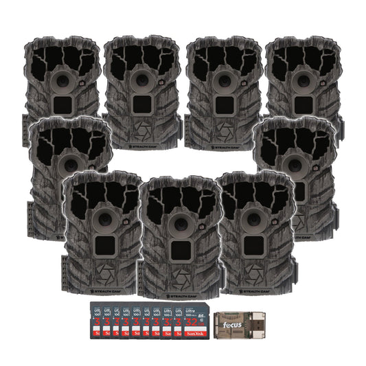 Stealth Cam Browtine 14MP Camera (9-Pack) with Memory Card (9-Pack) Bundle