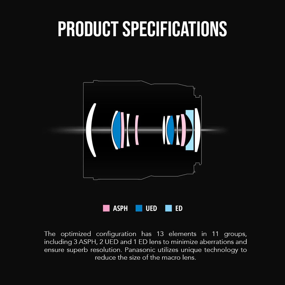 Panasonic Lumix S-E100 Full Frame 100mm F2.8 Macro Lens for Lumix S Series Cameras Bundle