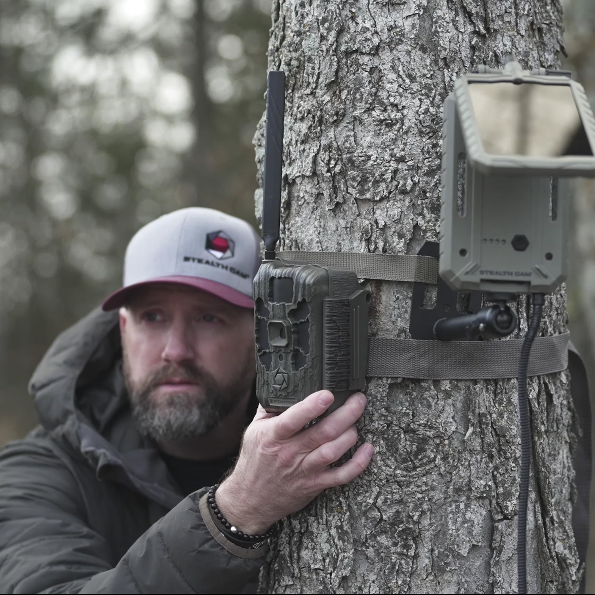 Stealth Cam 40MP Deceptor Max Cellular Trail Camera 4-Pack with Fieldmax Lithium 4-Pack Bundle