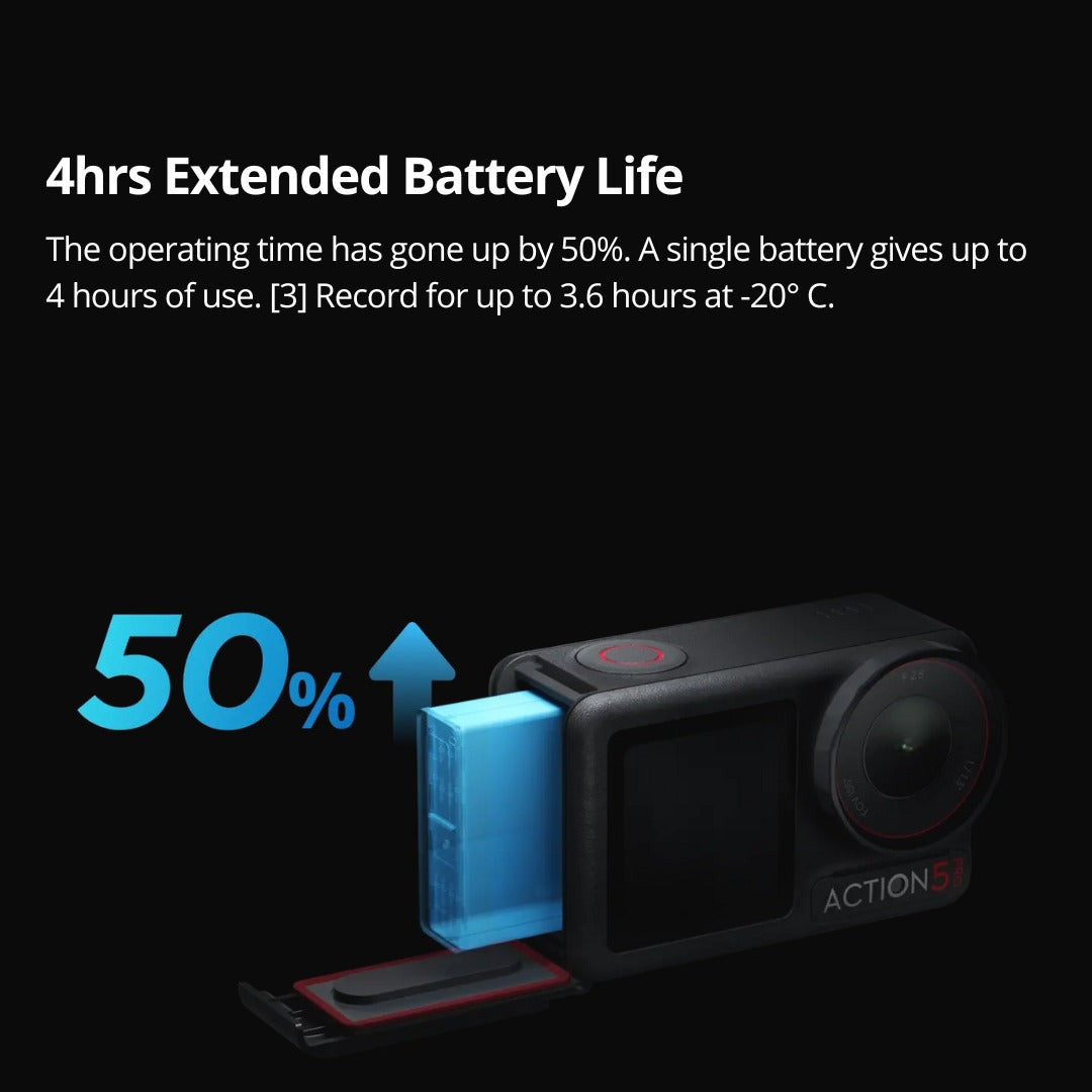 DJI Osmo Action 5 Pro Standard Combo Action Camera with 4nm Chip and 47GB Built-In Storage Bundle