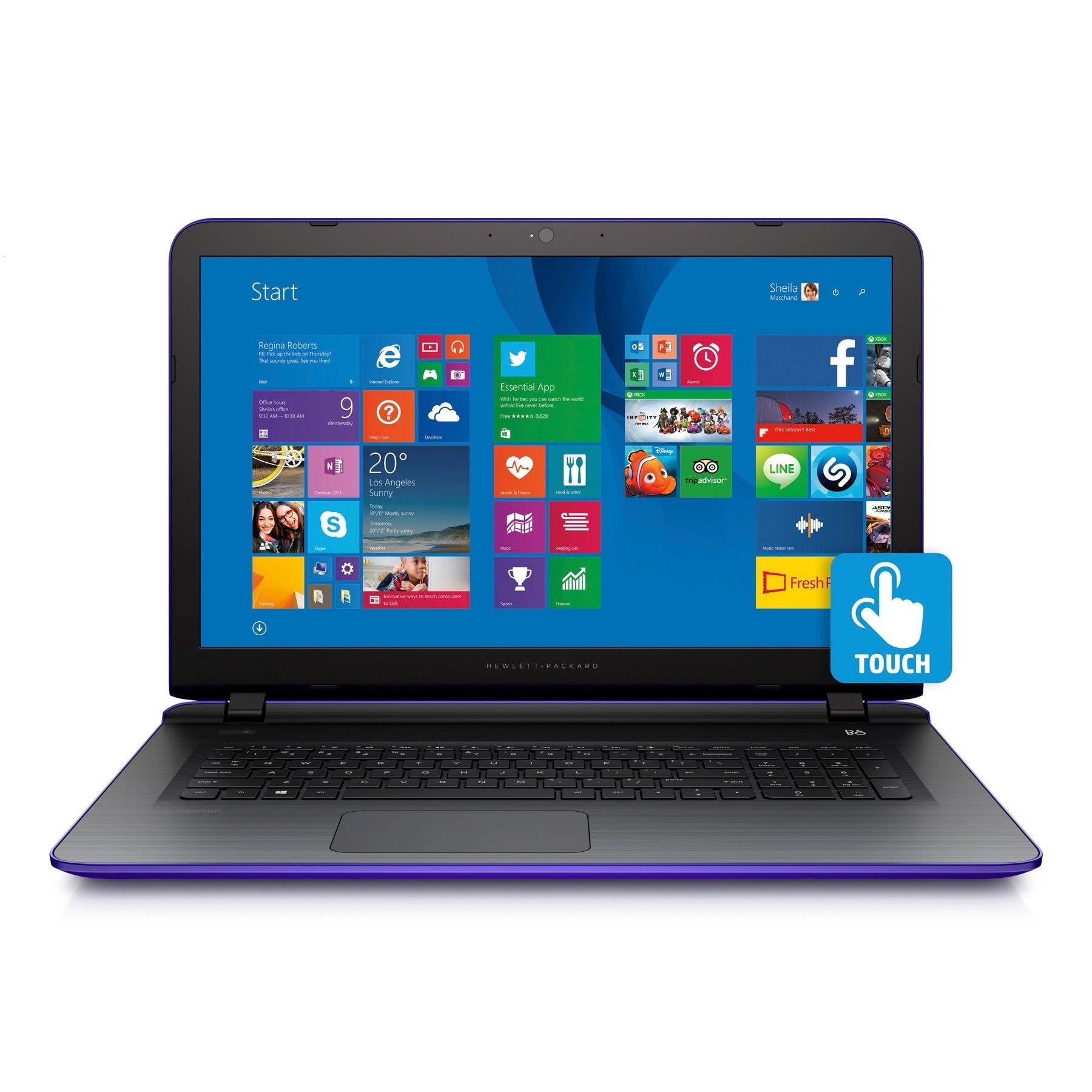 HP Pavilion 17-g037cy 17.3" Touchscreen Notebook, AMD Quad-Core A6, Windows 8.1 (Refurbished)