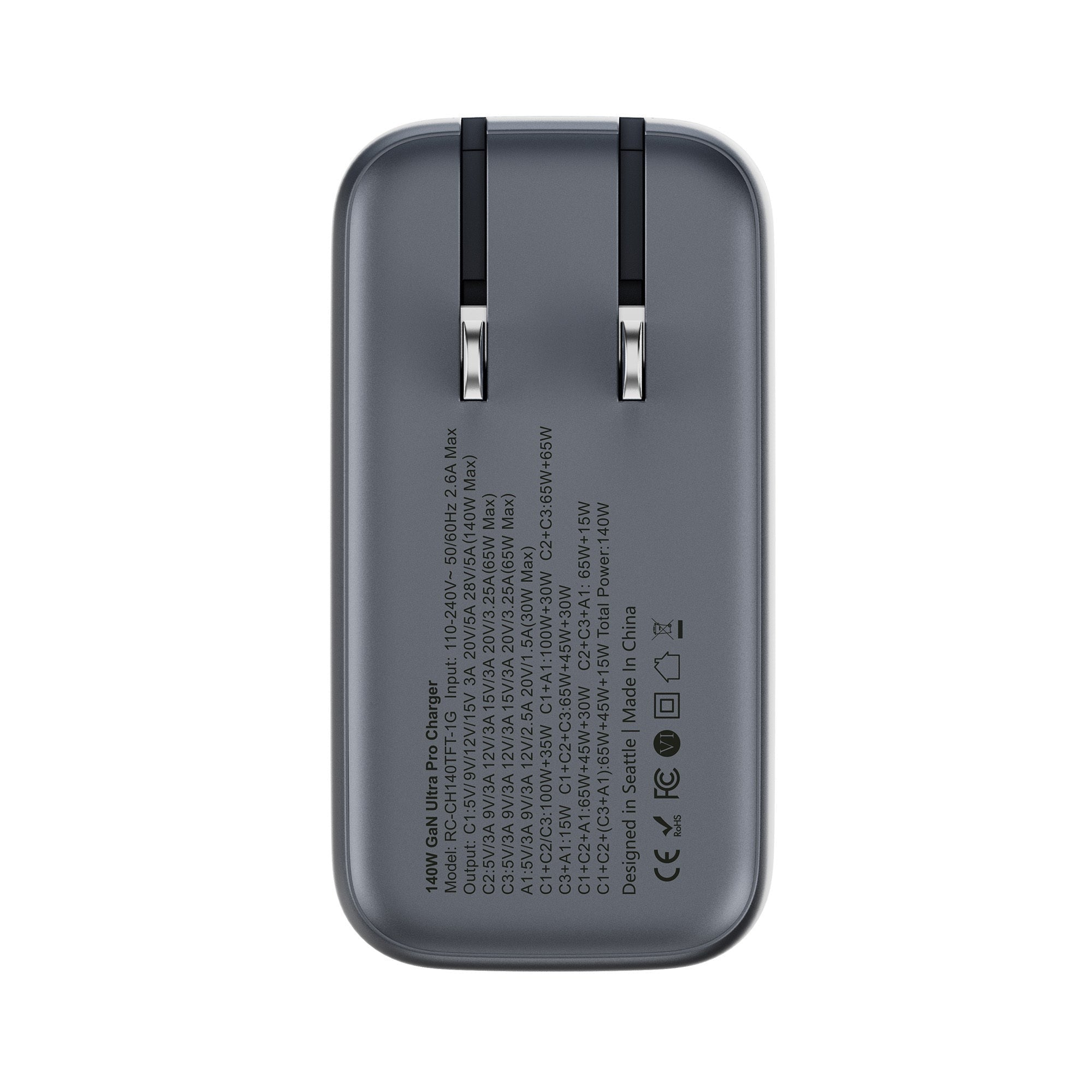 ReelCharge 140W Smart Wall Charger (Gray)