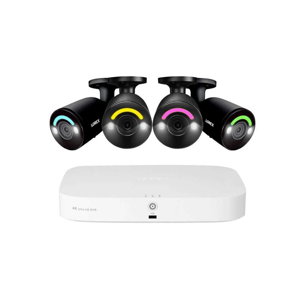 Lorex 4K 16 Camera Capable (8 Wired + 8 Wi-Fi) 2TB Wired NVR System with 4 Bullet Cameras