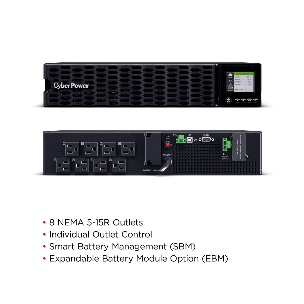 CyberPower OL1K5RTHD Smart App Online Rack/Tower UPS - 1500VA/1350W
