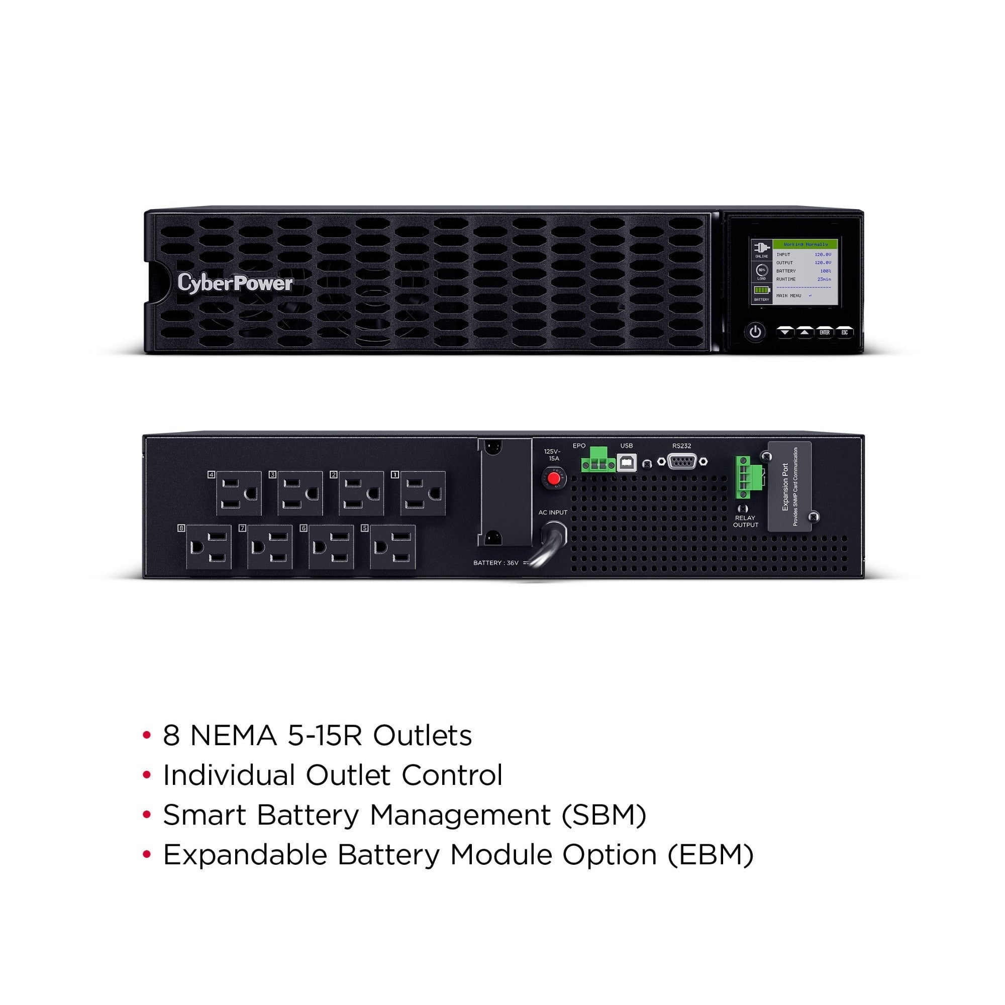 CyberPower OL1K5RTHD Smart App Online Rack/Tower UPS - 1500VA/1350W