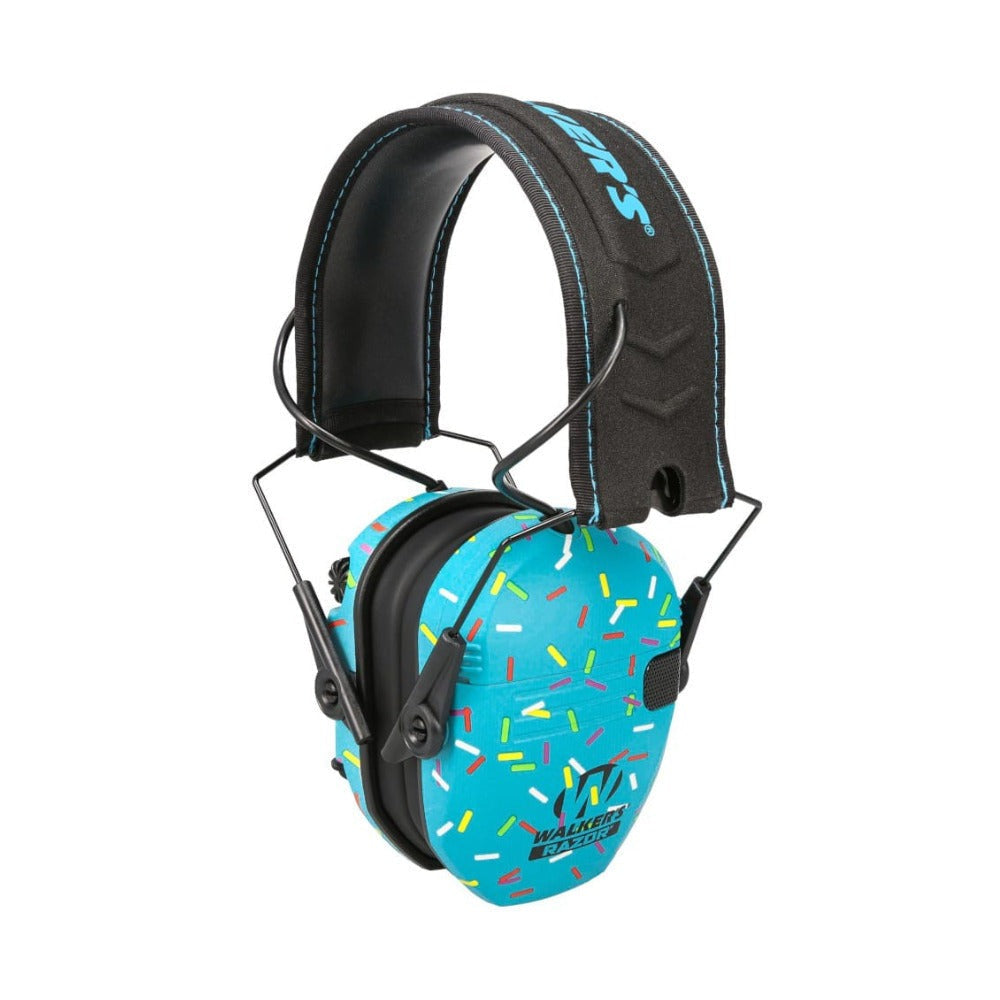 Walker’s Razor Slim Electronic Ear Muffs (Blue Sprinkles)