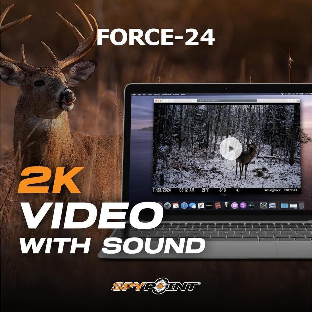 Spypoint Force-24MP Non-Cellular Trail Camera Bundle with Accessories