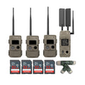 Cuddeback CuddeLink Wireless, 3rd Gen (3-pack) with Verizon Starter Kit, 32GB SD Cards Bundle